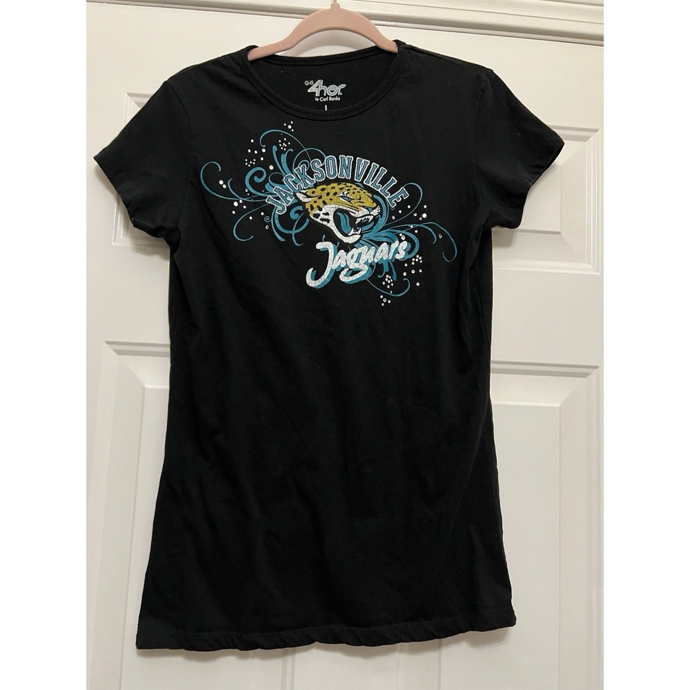 NFL Jacksonville Jaguars Women's Short Sleeve T-Shirt Black Size L Gameday